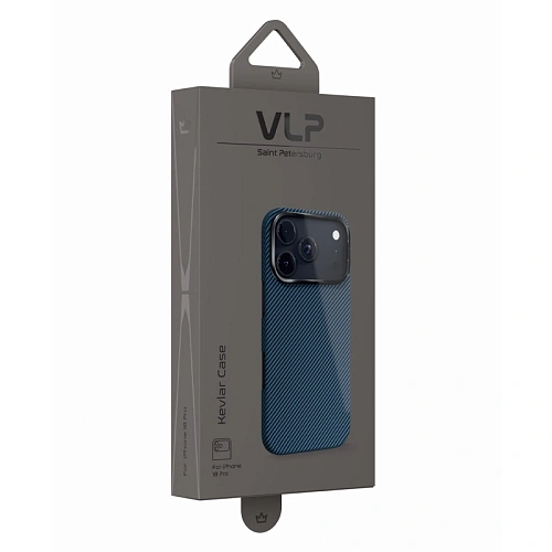 Чехол iPhone 18 Pro/17 Pro VLP Kevlar Case с MagSafe, синий