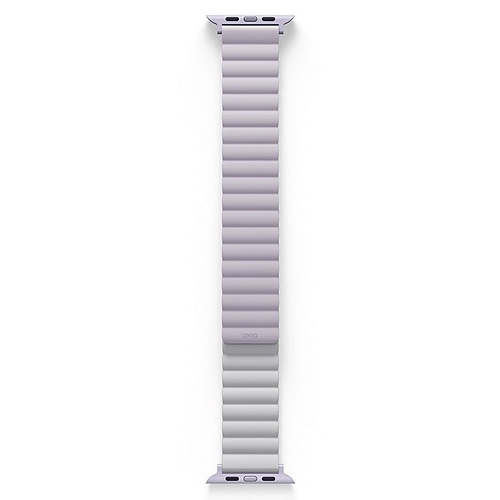 Ремешок Apple Watch 41/40/38mm Uniq Revix reversible Magnetic, фиолетовый/белый