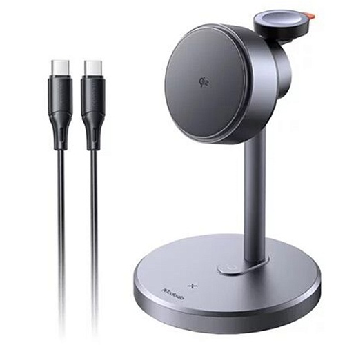 Беспроводная Зарядная Станция MCDODO 3in1 MagQ Qi2 Wireless Charging Stand, черный
