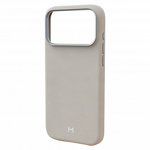 Чехол iPhone 17 Pro Max Magssory Eco-Leather Case, MagSafe, бежевый