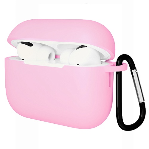 Чехол Для AirPods Pro 3 Gurdini Soft Touch С Карабином, розовый