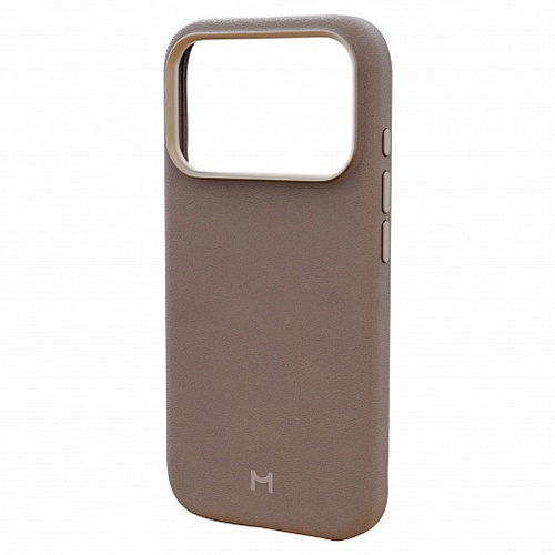 Чехол iPhone 17 Pro Max Magssory Eco-Leather Case, MagSafe, темно-бежевый