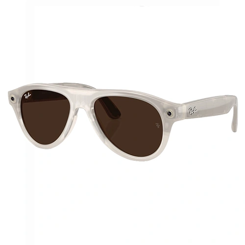 Умные Очки Ray-Ban Meta Aviator Gen 3, Polished Milky Warm Beige, Clear/Brown Transitions, Размер M