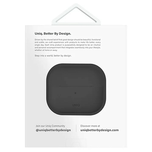 Чехол Airpods 4 Uniq LINO Liquid silicone, серый