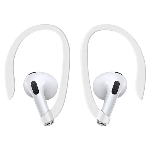 Чехол Airpods 4 Uniq NEXO Liquid silicone +carabin +Sports ear hooks Volt, синий