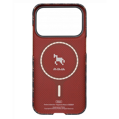 Чехол iPhone 17 Pro Max Pitaka Ultra-Slim Case Happiness Rides, черный