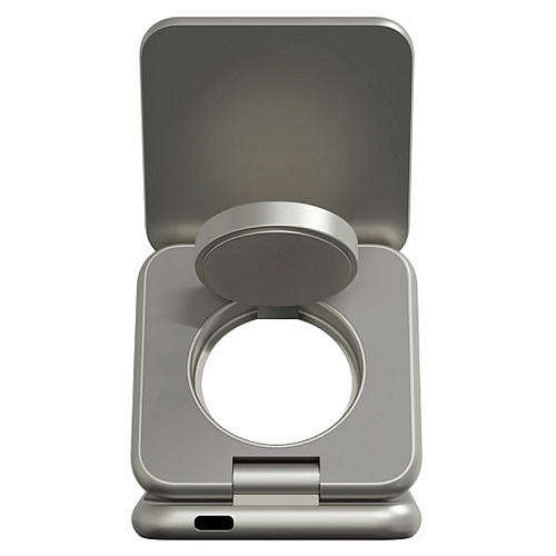 Беспроводное зарядное устройство Magssory Fold Pro 3в1, с MagSafe, совместимое с Qi2, титановый