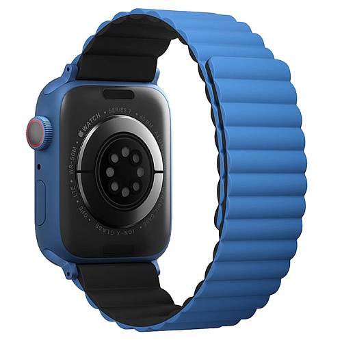 Ремешок Apple Watch 40/41/42mm Uniq Revix reversible Magnetic, синий/черный