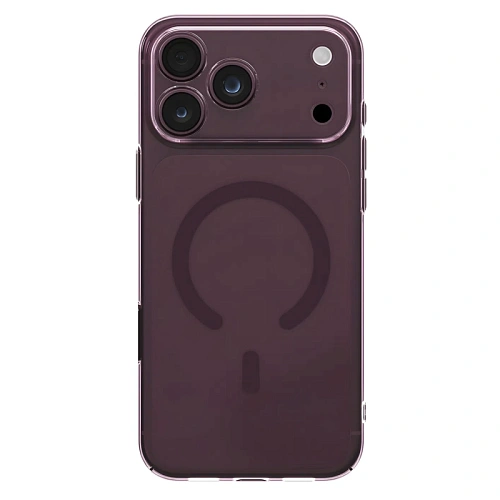 Чехол iPhone 18 Pro/17 Pro Uniq AirSuit Glossy MagSafe, бургунди