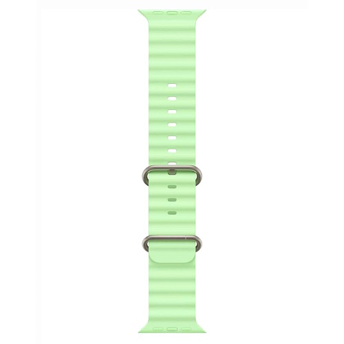Apple Watch Ultra 3, 49 мм, корпус из натурального титана, Ocean Band неоновый зеленый