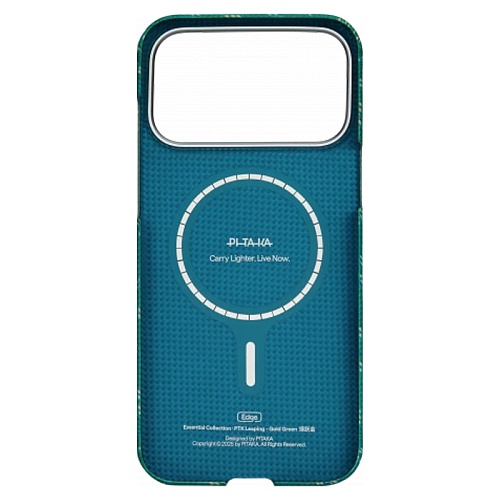 Чехол iPhone 17 Pro Max Pitaka Ultra-Slim Case, зелено-золотой