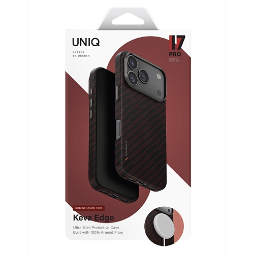 Чехол Uniq на iPhone 17 Pro, KEVA EDGE MagSafe, ржаво-оранжевый
