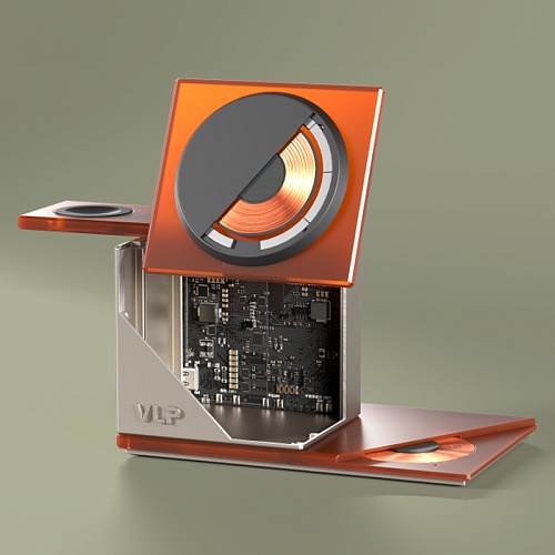 Беспроводное зарядное устройство vlp Neo Qi2.2. (4В1) серый