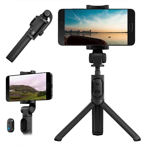Xiaomi Bluetooth Selfie Stick Tripod For Camera Stand Alone Remote (Black)