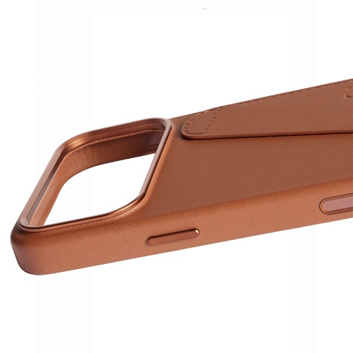 Чехол iPhone 17 Pro Max Mujjo Leather Wallet, песочный