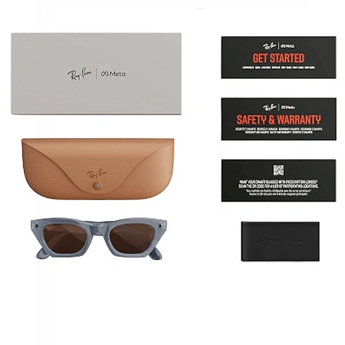 Умные Очки Ray-Ban Meta Zena Gen 3, Polished Milky Grey Lilac, Clear/Copper Transitions, Размер M