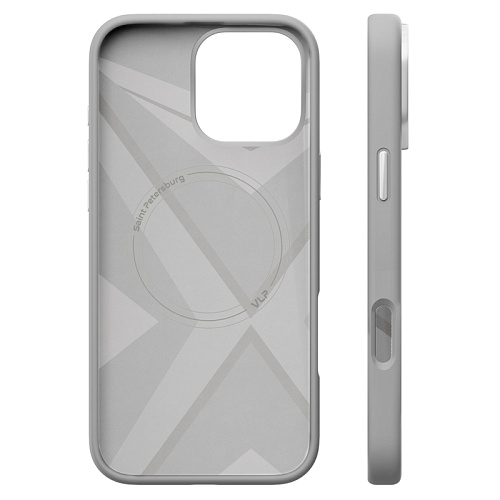 Чехол iPhone 16 Pro Max vlp Aster Pro Case с MagSafe, серый