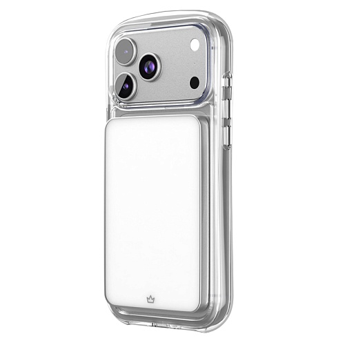 Чехол iPhone 17 Pro Max VLP Bubble Case с MagSafe, белый