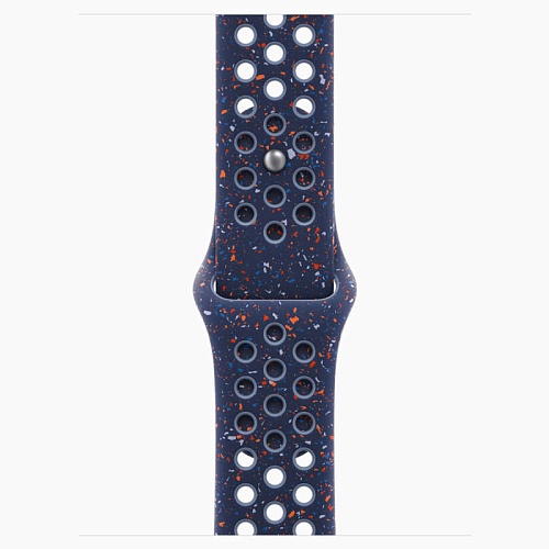 Apple Watch Series 11, 42 мм, корпус алюминий угольно-чёрный, Nike Sport Band, синий