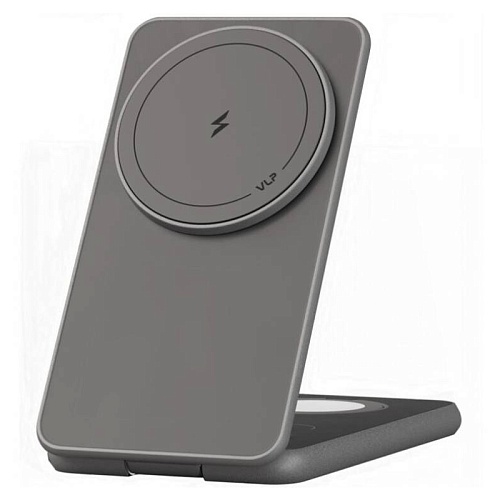 Беспроводная Зарядная Станция vlp Alum Power Pro (3В1), натуральный титан