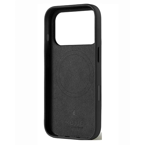 Чехол iPhone 17 Pro Max Mujjo Leather Wallet, черный