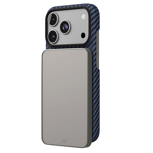 Чехол iPhone 17 Pro VLP Kevlar Case с MagSafe, синий