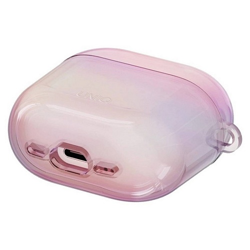 Чехол Airpods 4 Uniq Iridescia (holographic), розовый