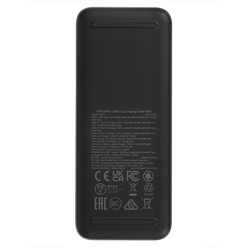 Внешний аккумулятор UGREEN PB721 20000mAh, серый