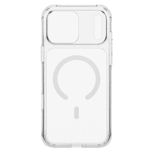 Чехол iPhone 18 Pro/17 Pro Uniq LifePro Xtreme Crystal MagSafe, прозрачный глиттер