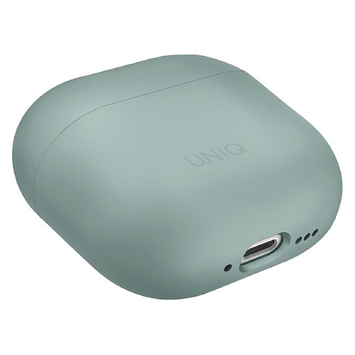 Чехол Airpods 4 Uniq LINO Liquid silicone Iceplant, зеленый