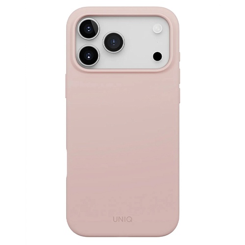 Чехол iPhone 17 Pro Max Uniq LINO Magsafe, розовый