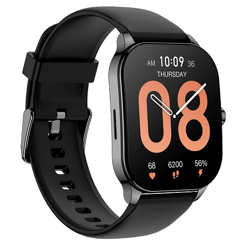 Умные Часы Xiaomi Amazfit Pop 3S, черный корпус, черный ремешок