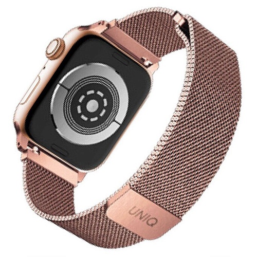 Ремешок Apple Watch 41/40/38mm Uniq Dante Strap Mesh Steel, розовое золото
