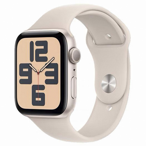 Apple Watch SE 2024, 40 мм, алюминий цвета «сияющая звезда», спортивный ремешок цвета «сияющая звезда»