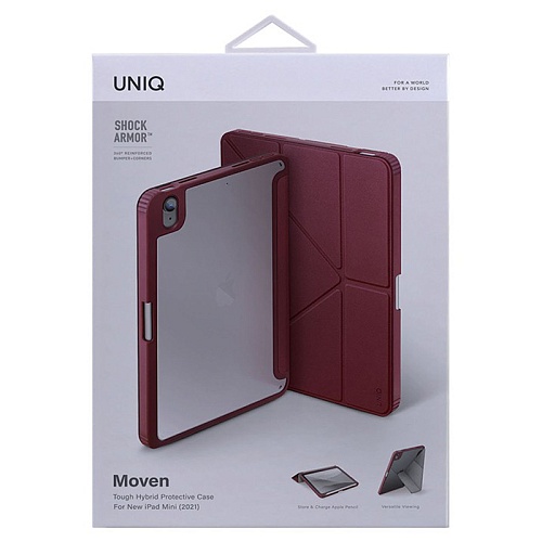 Чехол iPad Mini 6 (2021) / 7 A17 Pro (2024) Uniq Moven Anti-microbia, красный