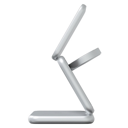 Беспроводное зарядное устройство Magssory Fold Pro 3в1, с MagSafe, совместимое с Qi2, серебристый