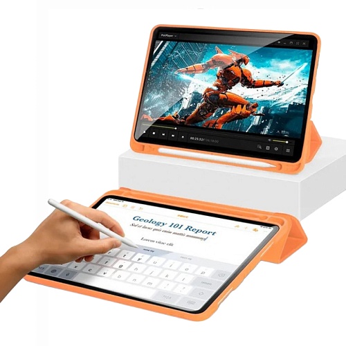 Чехол для iPad 10 (2022) Gurdini Milano Series, оранжевый