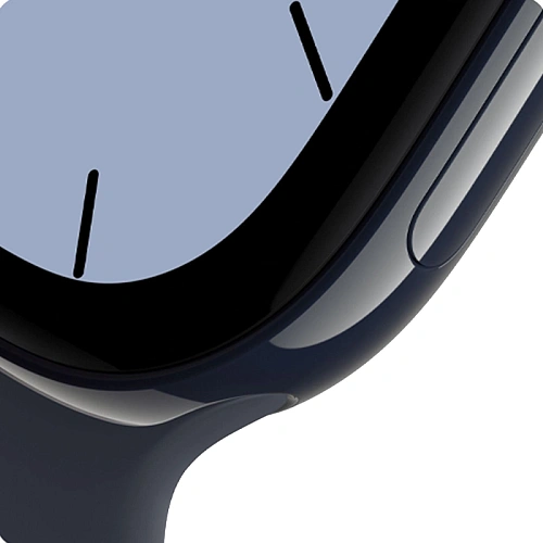 Apple Watch Series 12, 46 мм, корпус керамический темно-синий, Sport Band темно-синий