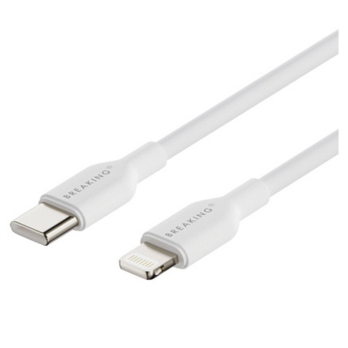 Кабель Breaking Classic Type-C - Lightning 1М, белый