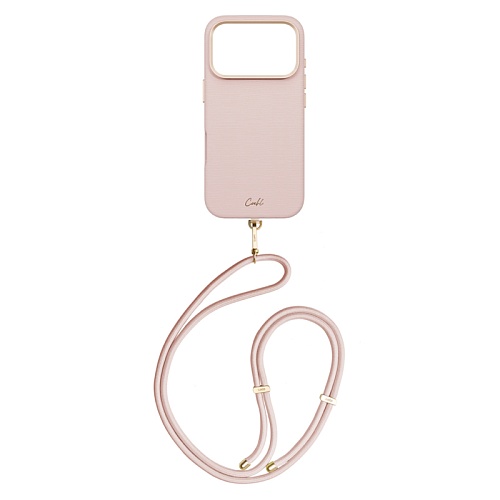 Чехол iPhone 17 Pro Uniq COEHL Strap series Mirelle MagSafe,  розовый
