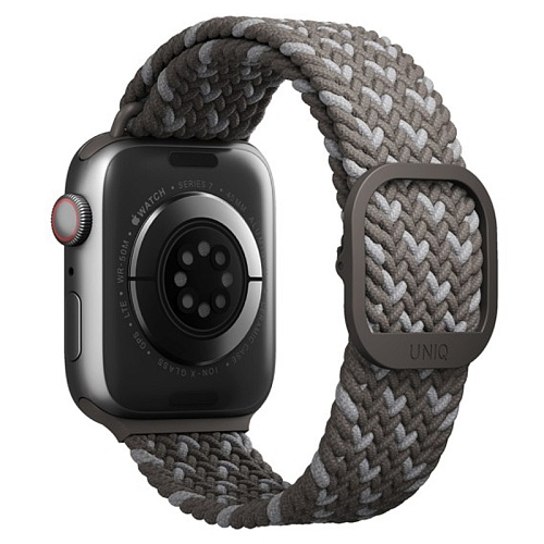 Ремешок Apple Watch 46/45/44 mm Uniq ASPEN Design strap Braided Pebble, светло-серый