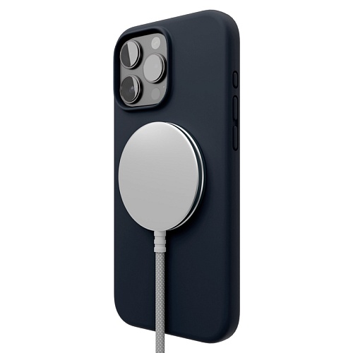 Чехол iPhone 16 Pro Max vlp Aster Case С MagSafe, темно-синий