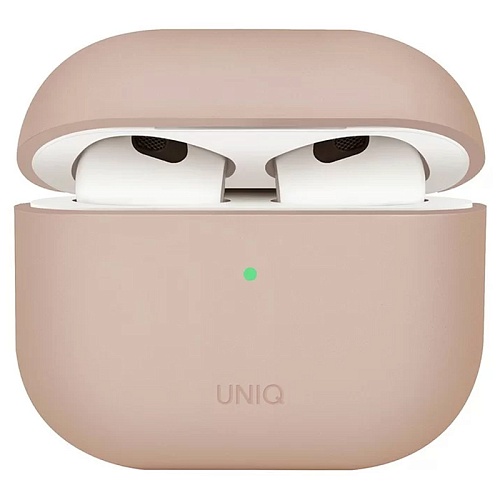 Чехол Airpods 4 Uniq LINO Liquid silicone, розовый