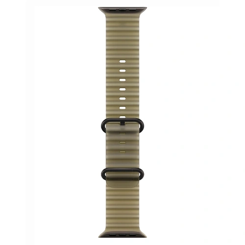 Apple Watch Ultra 4, 49 мм, корпус из титана черный, Ocean Band полупрозрачный ламинарий