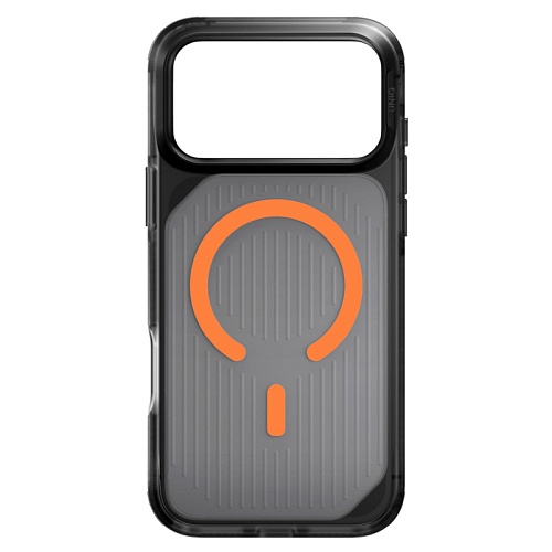 Чехол iPhone 17 Pro Max Uniq Combat Active Frost MagSafe, дымчатый/оранжевый