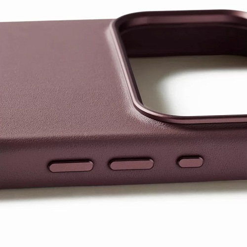 Чехол iPhone 17 Pro Max Mujjo Leather, красная бронза