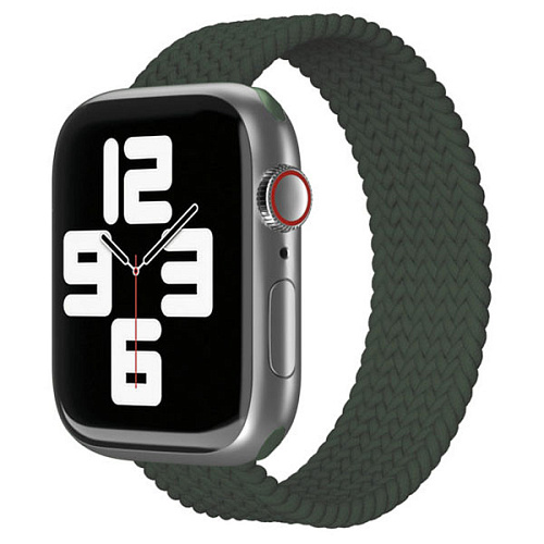 Ремешок нейлоновый плетёный "vlp" для Apple Watch 42/44/45, L/XL, 2шт, темно-зелёный