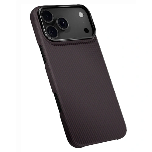Чехол iPhone 18 Pro/17 Pro VLP Kevlar Case с MagSafe, бургунди
