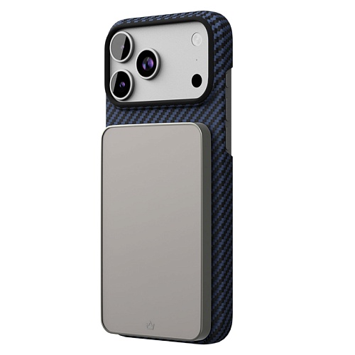 Чехол iPhone 17 Pro Max VLP Kevlar Case с MagSafe, синий