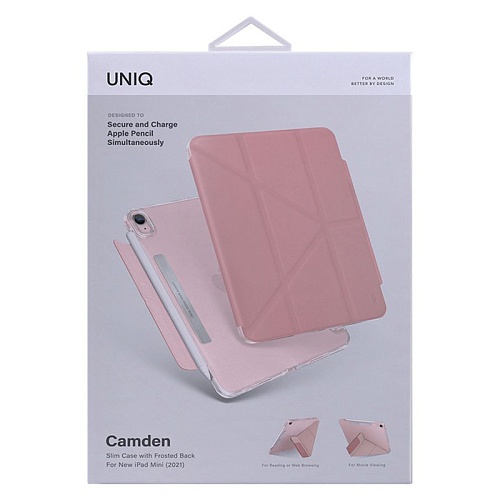 Чехол iPad Mini 6 (2021) / 7 A17 Pro (2024) Uniq Camden Anti-microbial, розовый